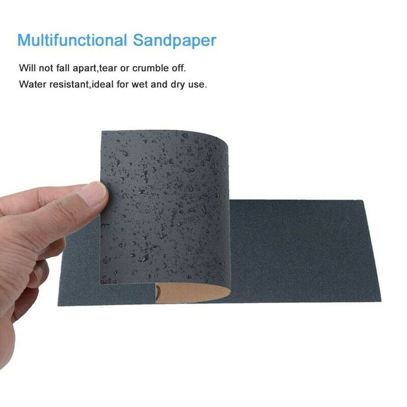 48Pcs 9inchX3.6inch Wet Dry Sandpaper 320 to 10000 Assorted Grits for Wood FV1C1