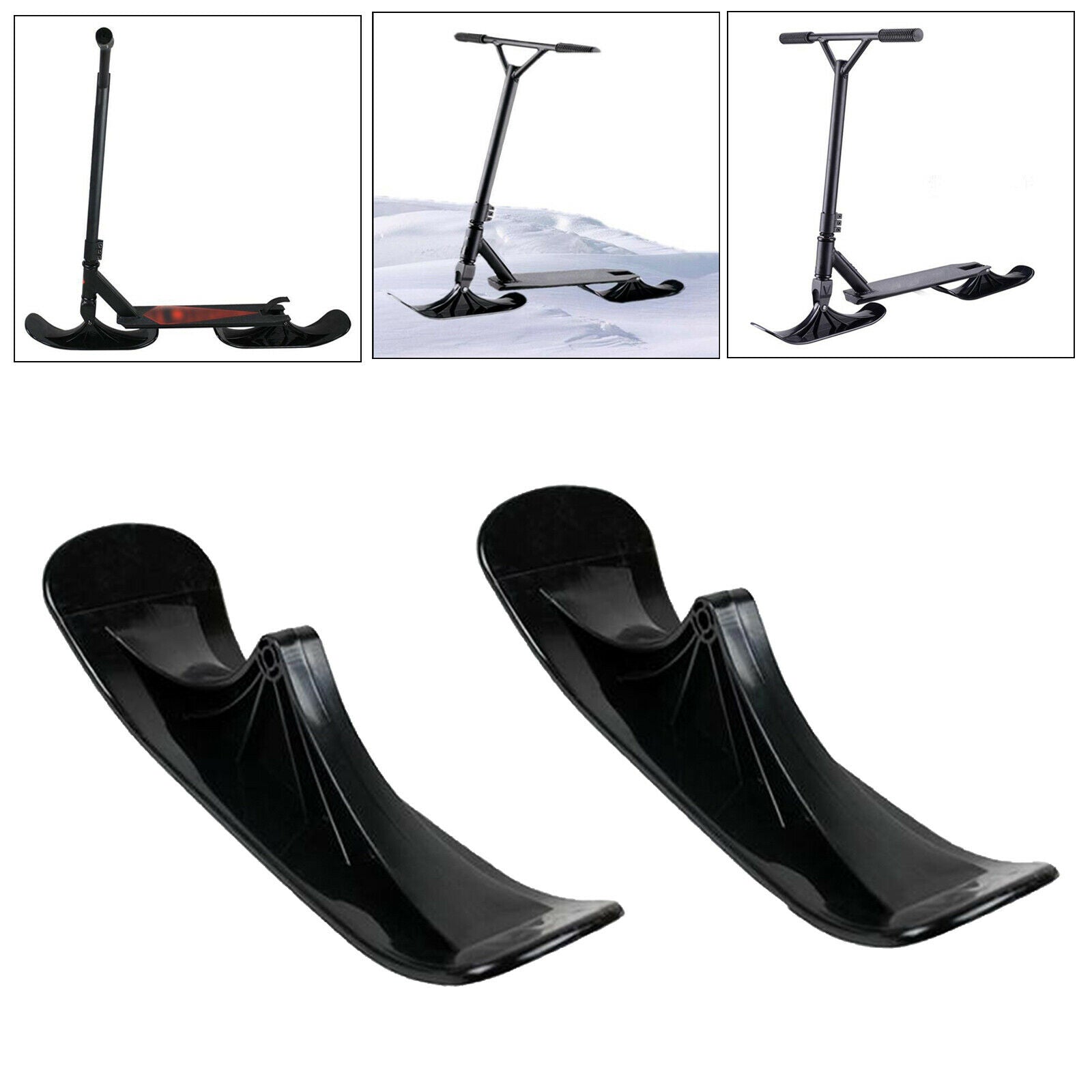 New Ski Scooter Snow Kick-scooter 2-in-1 Refit Modification Sled Accessories