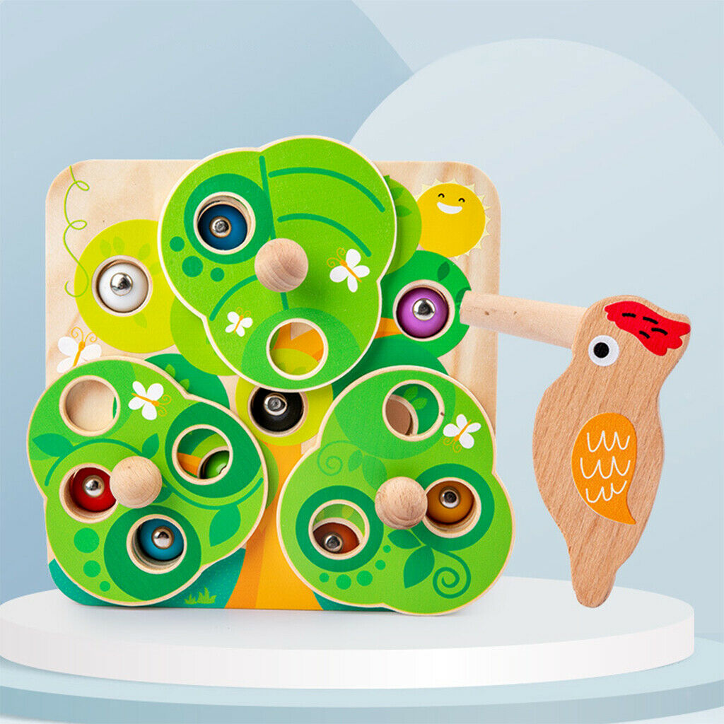 Bird catching worms games Magnetic play set for learning fine motor skills