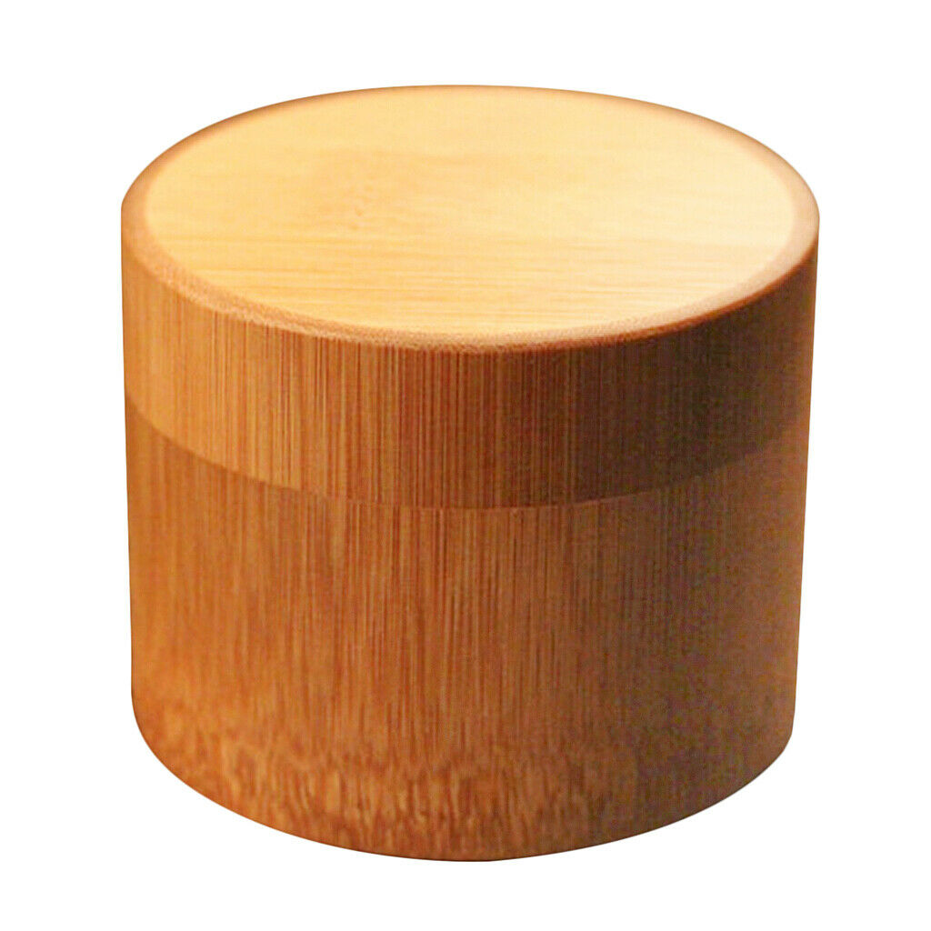 2 Pieces Round Box Bamboo Tea Box Storage Box