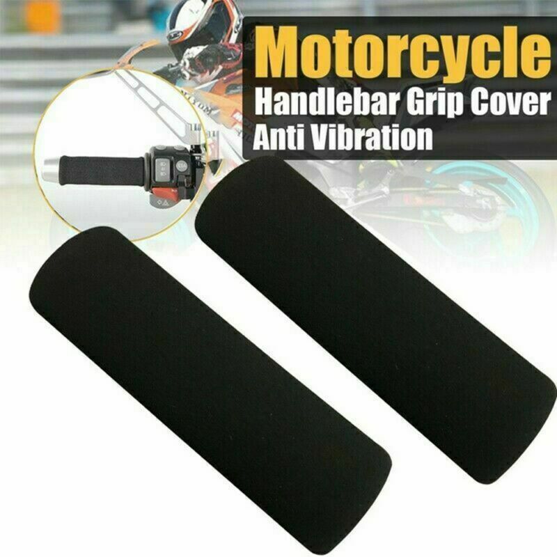 2Motorcycle Anti Vibration Handle Bar Foam Comfort Motorbike Slip Over Grips X2