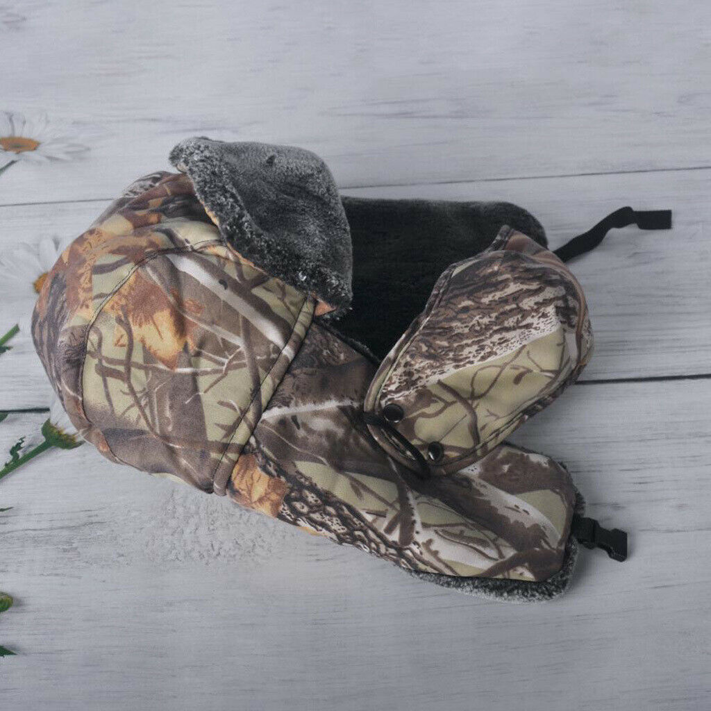 Winter Warm Cotton Hat Outdoor Thick Earflaps for Skiing Fishing Climbing