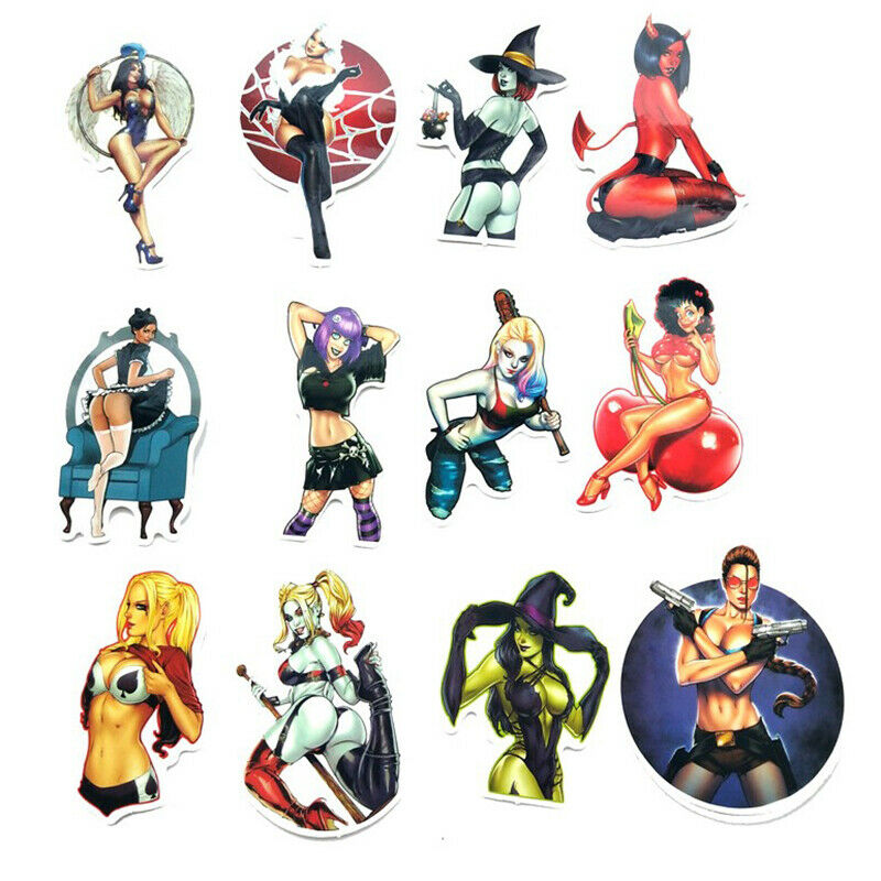 50X Sexy Demon Beauty Anger Devil Angel Women Lady Girls Anime Sticke.l8