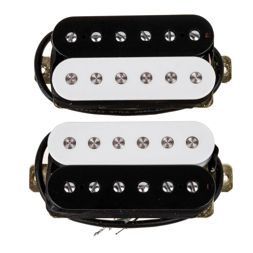 Guitar Parts Accessory PICKUPS  - Bridge Neck SET - Black & White