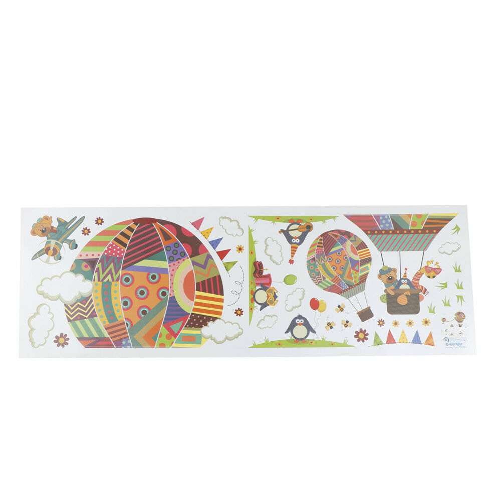 Cartoon Air Balloon Pattern Wall Stickers for Kids' Room Decoration Wall Art SJ
