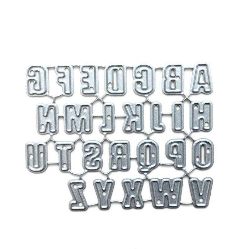 Alphabet Letter Metal Cutting Dies Stencil Scrapbooking DIY Album Stamp Paper