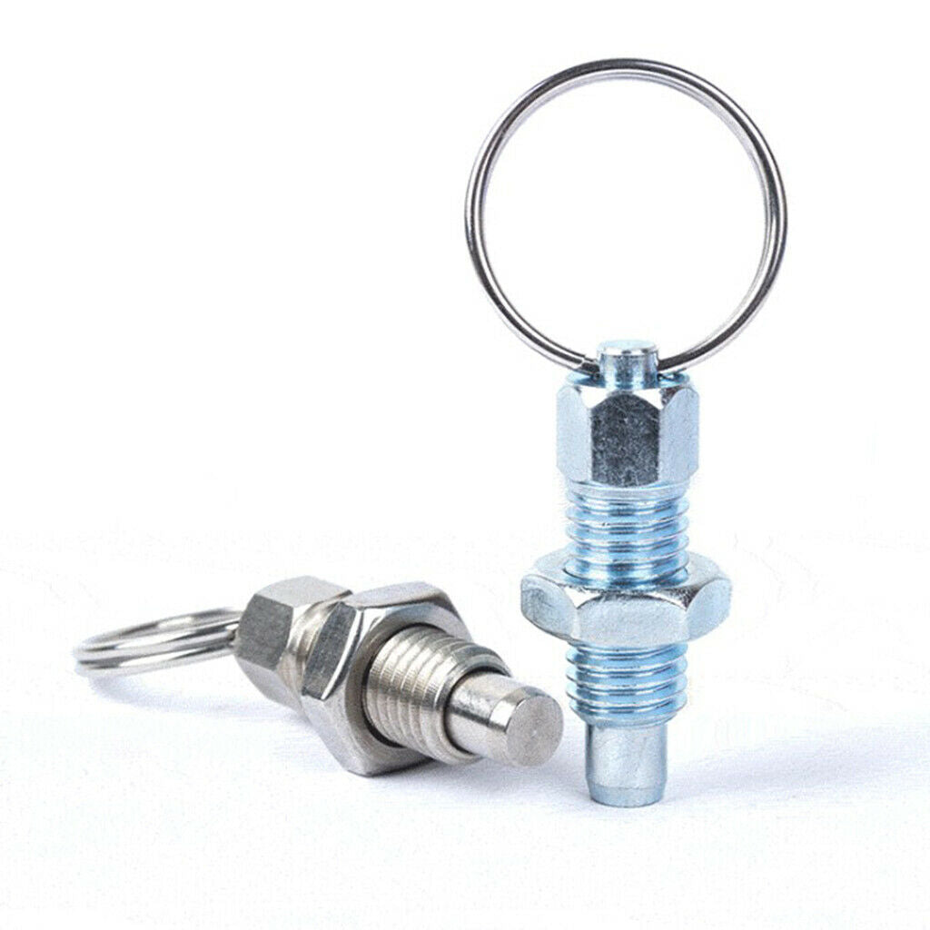 Durable M8/M10/M12/M16 Index Plunger With Ring Pull Spring Loaded Lock Pin Steel
