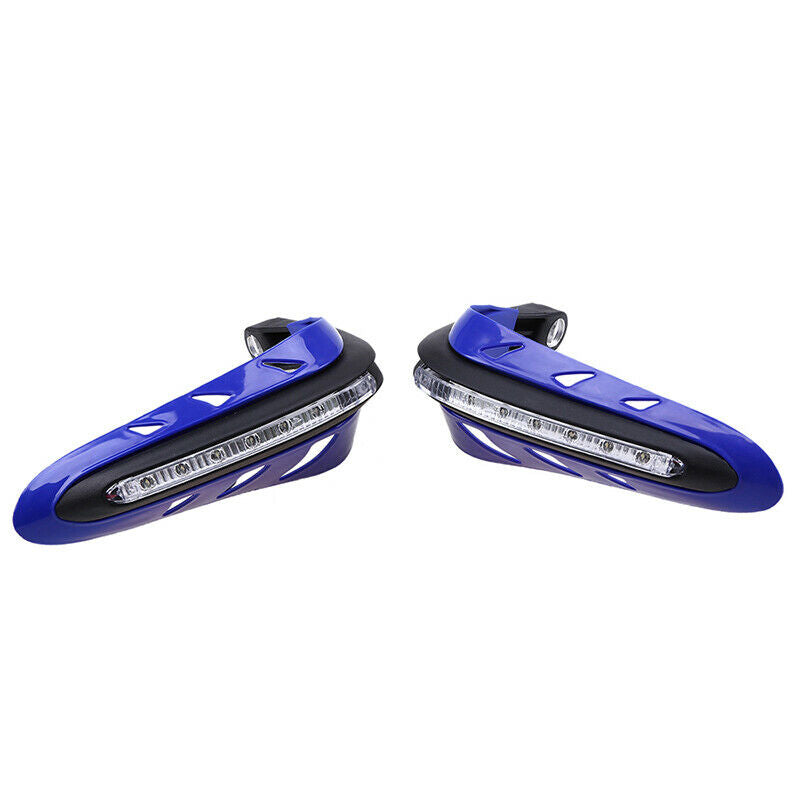 1" Motorcycle Handlebar Mounting Hand Guard Wind Protector LED Indicator Light