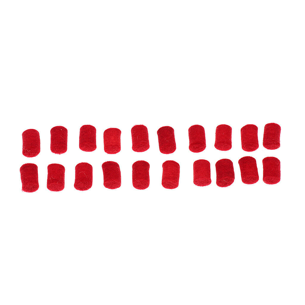 20pcs Saxophone Bumper Felts Repair Parts for Alto Tenor Soprano Sax Red