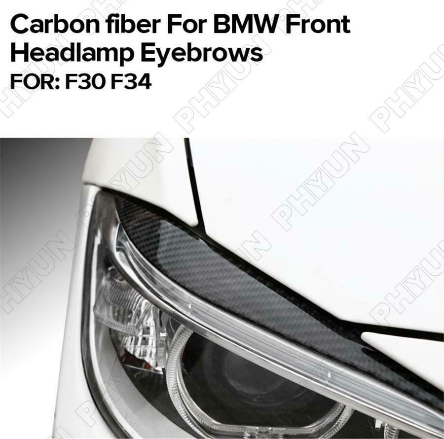 Carbon Headlight EyeLid Cover Eyebrows For BMW F32 F33 F36 F82 M4 M3 2014-2018