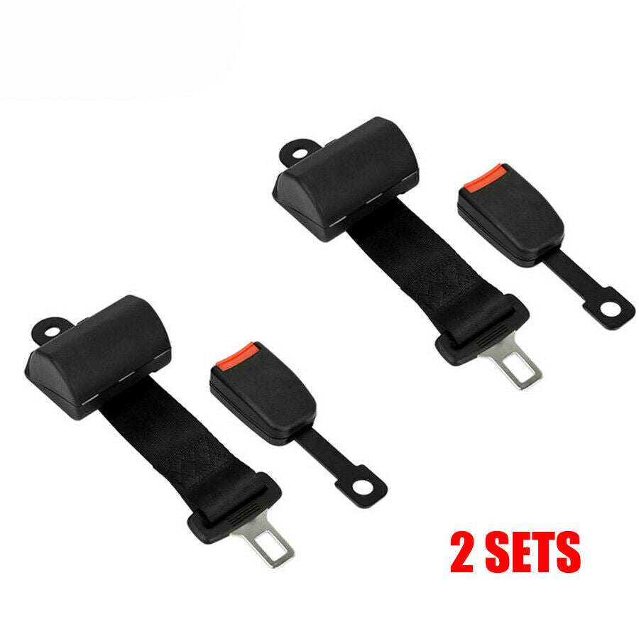 Universal Car 2 Point Flat Seat Belt 2 Set Safety Kit For Truck Bus School Bus