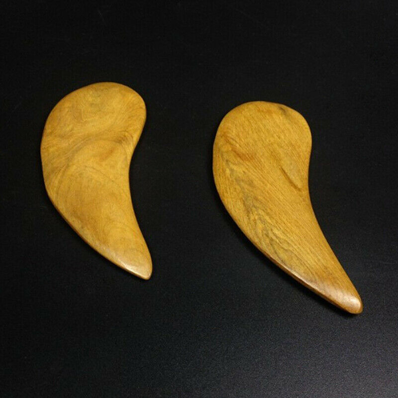 1PC Fragrant Wood Massager Small Leaf-shaped Wooden Scraper Tool Body Car.l8