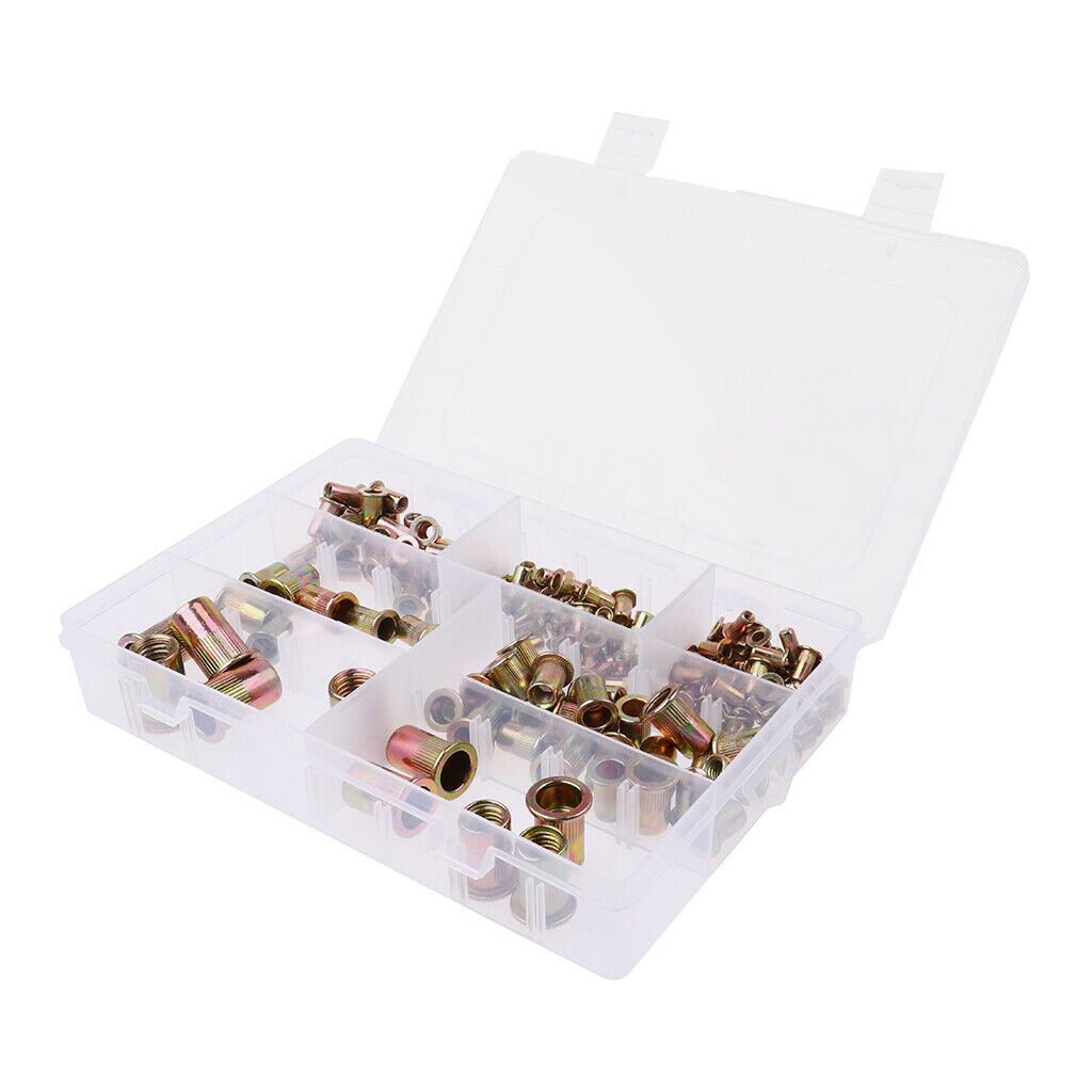 Assorted Stainless Steel Flat Head Threaded Blind Rivet Nuts Insert Nutserts