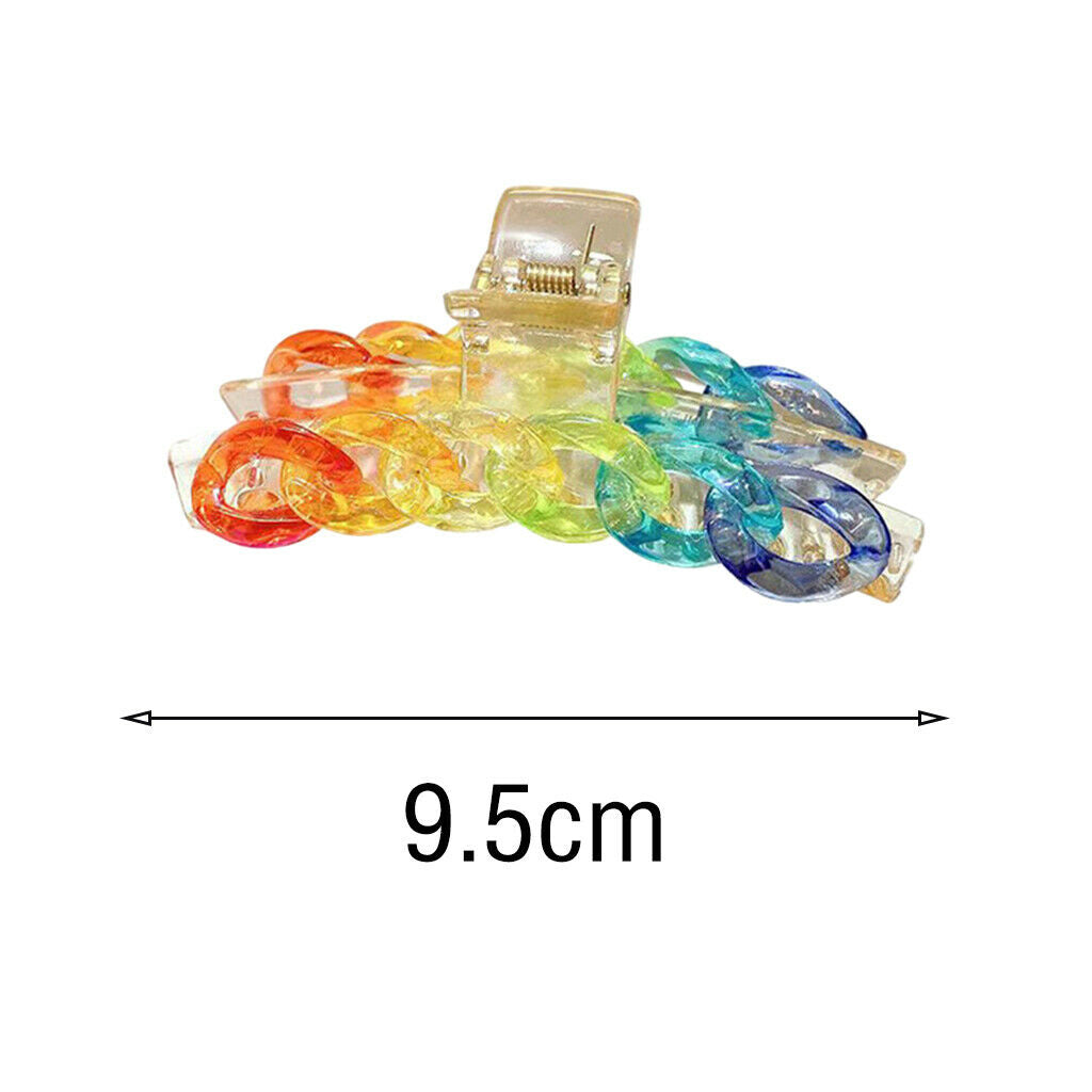 Rainbow Colors Hair Claw Clips Jaw Hairpins Barrettes Nonslip Hair Holder