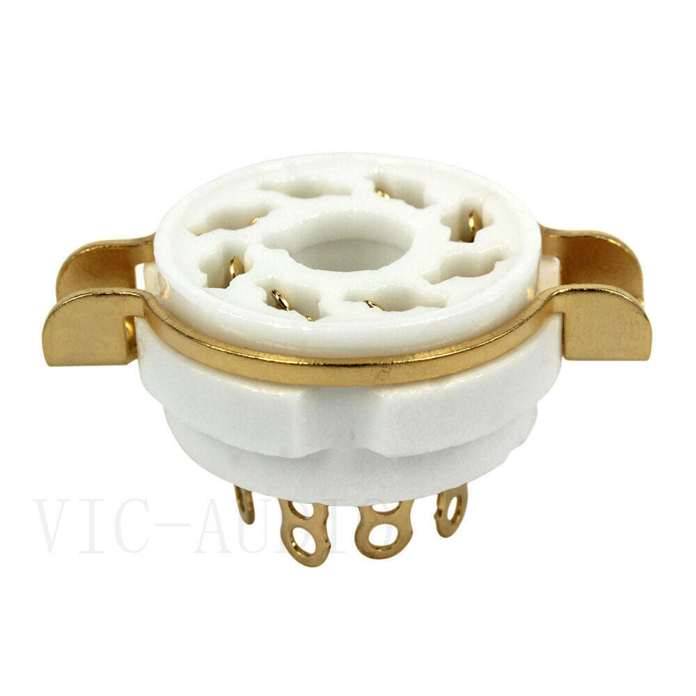 10PCS Ceramic 8PIN Tube Socket K8A For  EL34 6L6 GZ34 KT88 6SN7 Vacuum Tube Amp