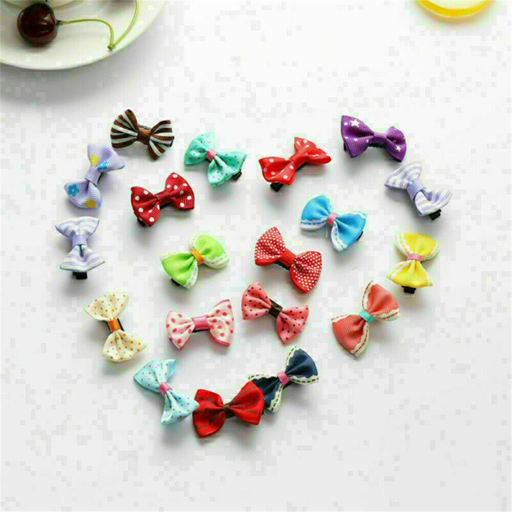 40x Bow Hair Clips Baby Newborn Infant Kids Girls Ponytail Bow Hairpins Lots