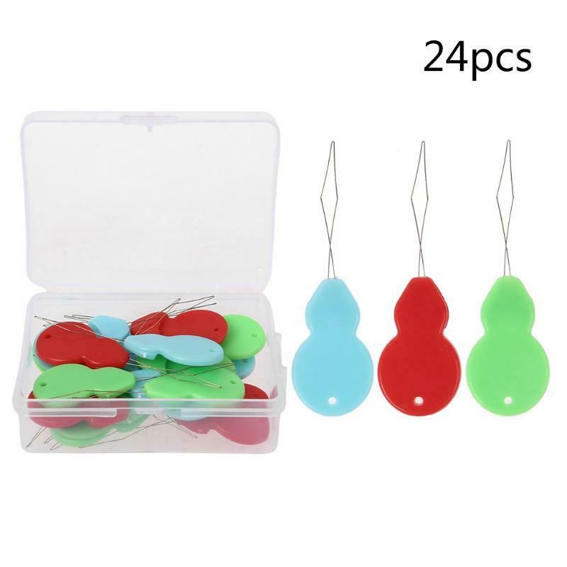24pcs Gourd Shaped Wire Needle Threaders Stitch Insertion Tool Hand Thread Guide