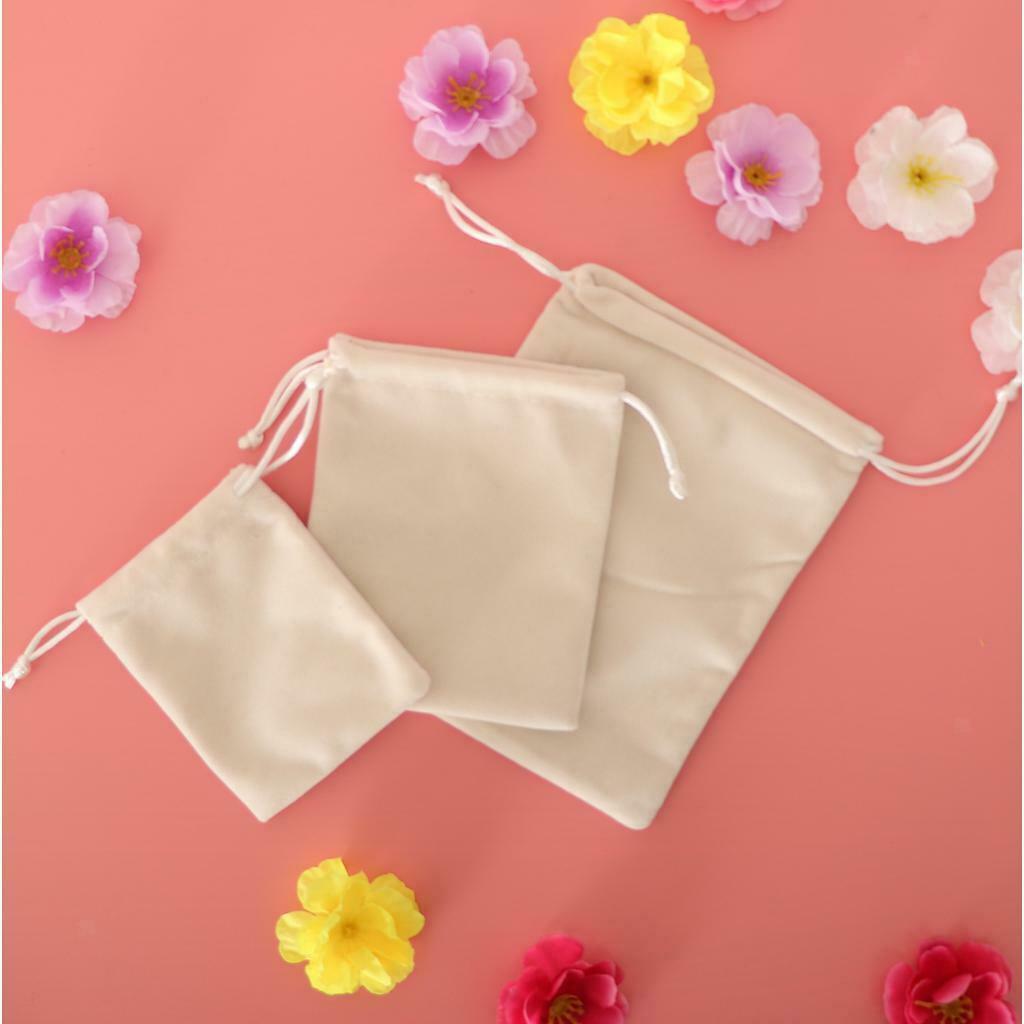 5pcs Christmas Velvet Jewelry Pouch Drawstring Bag Wedding Favor 8x10cm