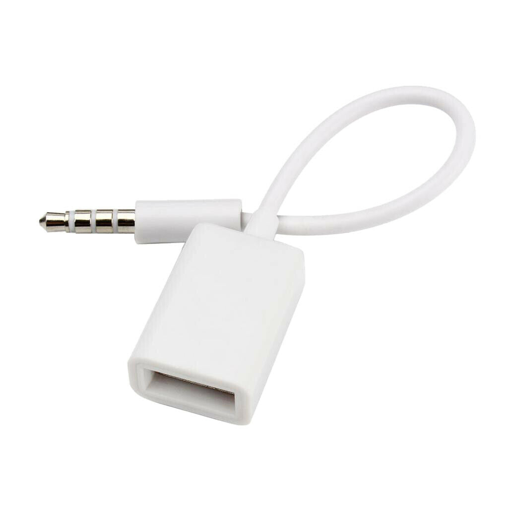 Lots 2 Universal 3.5mm Male USB 2.0 Female/Male Data/Charging Cord Adapter