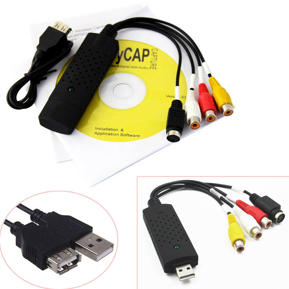 USB 2.0 Video Audio Studio VHS to DVD Converter Capture Card Adapter