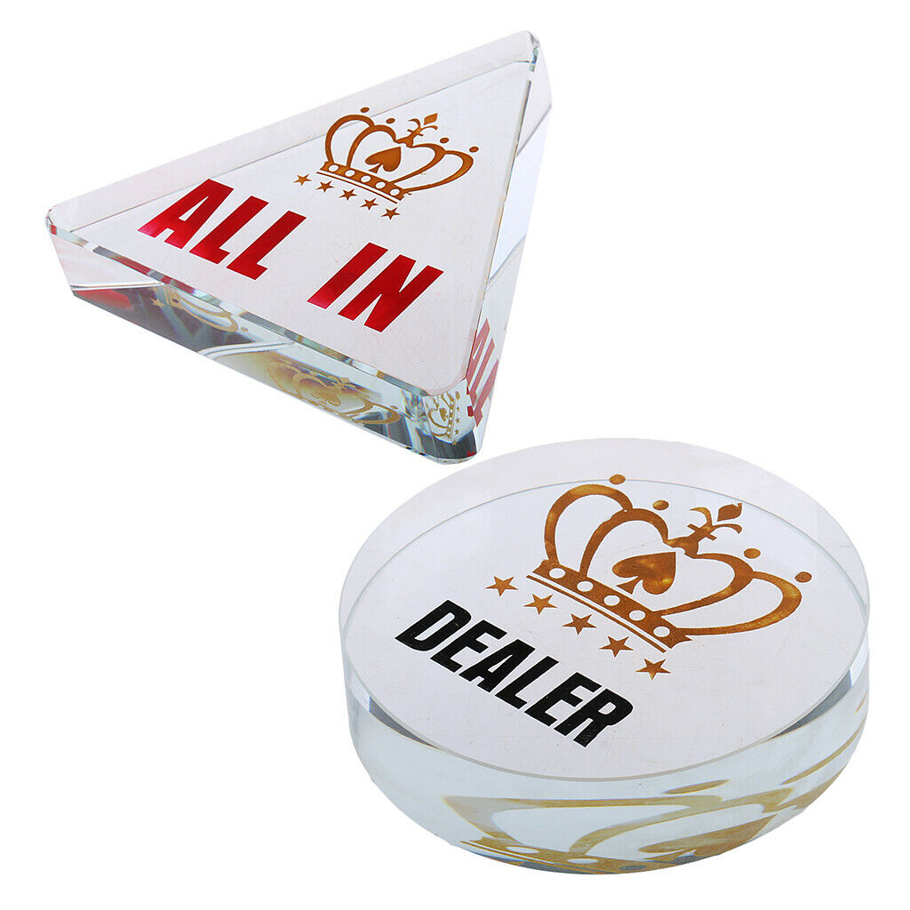 Acrylic All-in Poker Dealer Chip Card Protector Bounty Tournament Coin Gifts