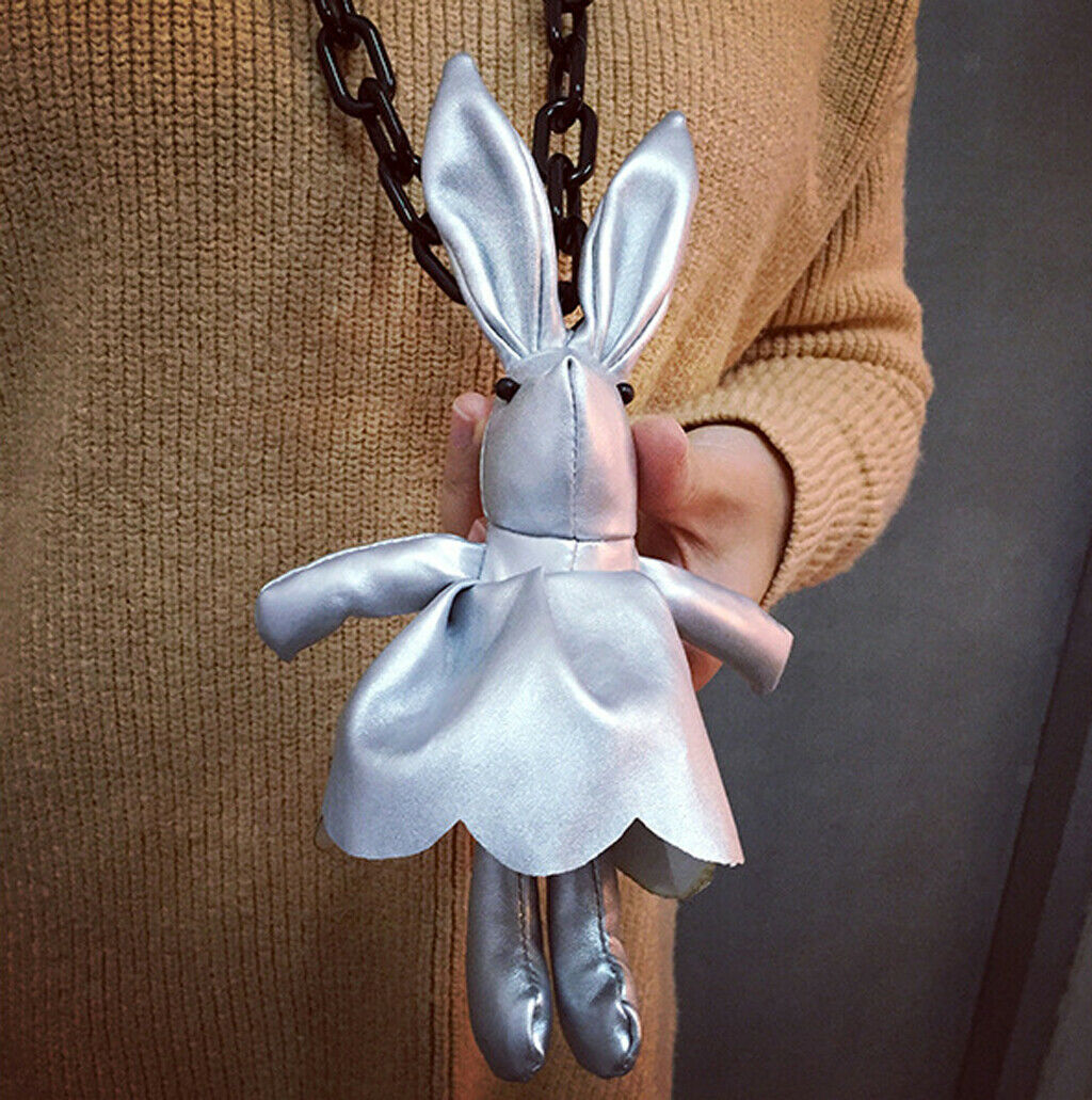 Fashion Cute Rabbit Pendant Statement Long Chain Sweater Necklace Jewelry