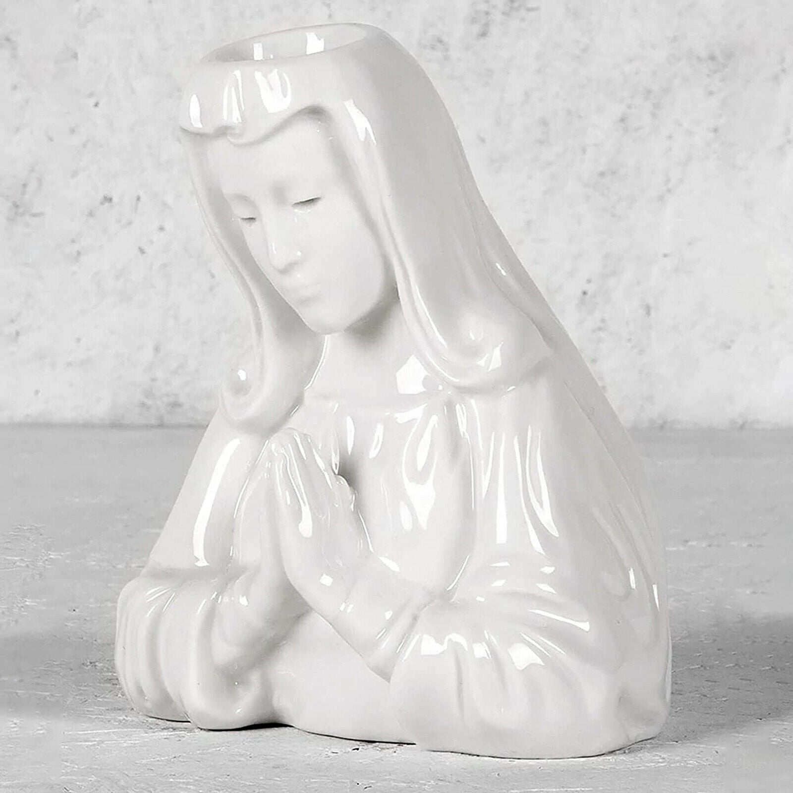 Crying Virgin Mary Taper Candle Holder Candlesticks Home Halloween Ornament
