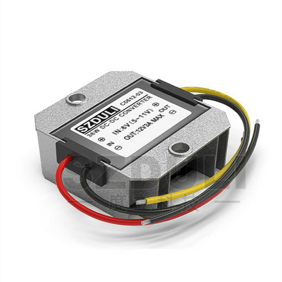 Aluminum 5-11V Step Up Converter 12V Boost Converter DC Regulator Module 3A 36W