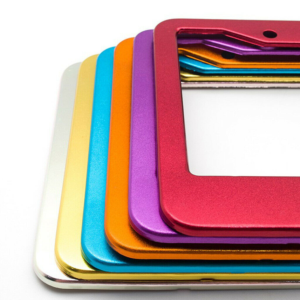 Metal Aluminium Anodized Car License Plate Frame Blank Black Waterproof