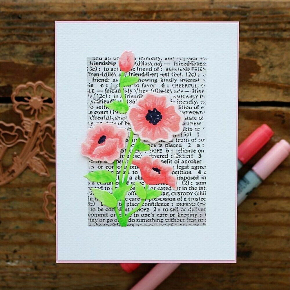 Remembrance Flowers Metal Cutting Die Stencil Scrapbooking Cards Paper DIY