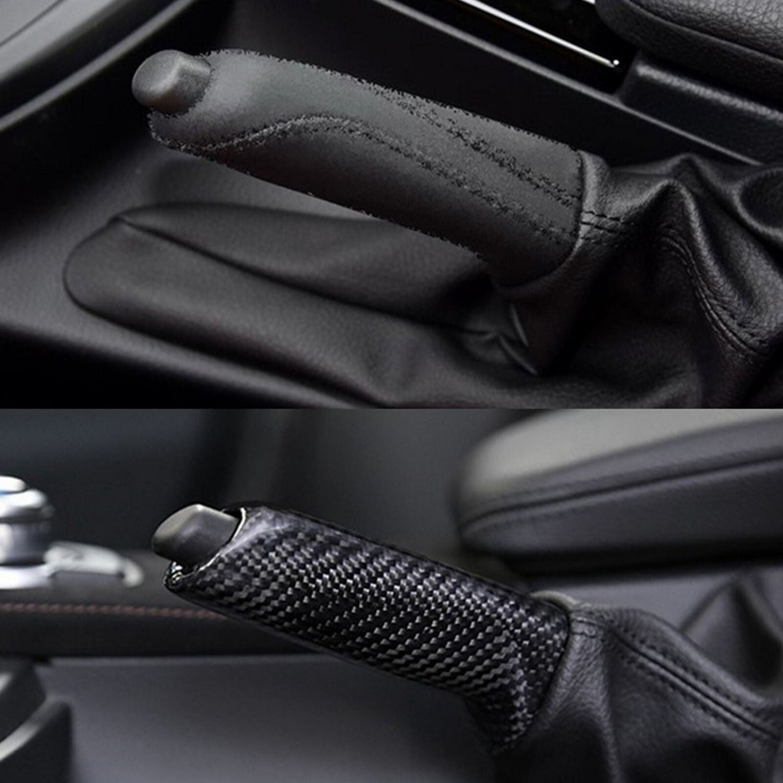 Real Carbon Fiber Handbrake Brake Handle Cover FOR BMW E46 E90 E92 F30 F32 F80