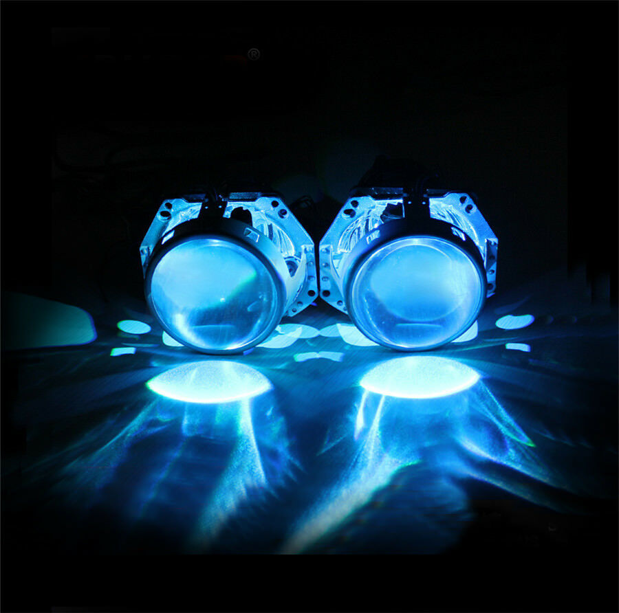 2x RGB Colorful LED Devil Eyes Bluetooth App Control For Car Headlight Retrofit