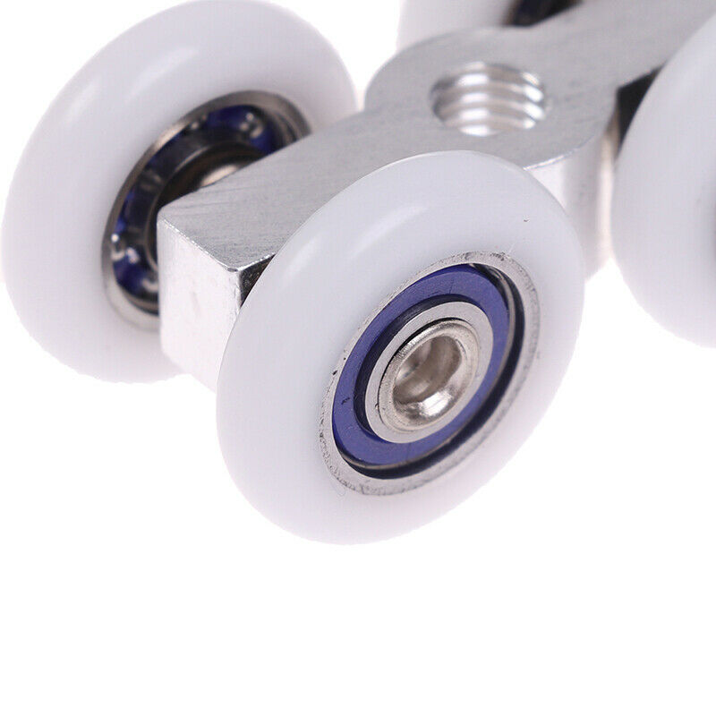 1Pair Sliding Door Rollers 4 Wheels Hanging Home Door Accessories Hardware F LQ
