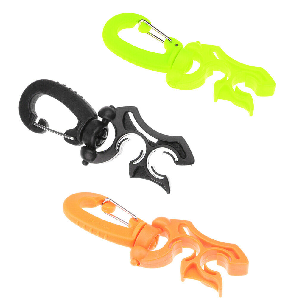 3 Pieces Underwater Regulator Double BCD Tube Holder with Clip 100 X 35mm