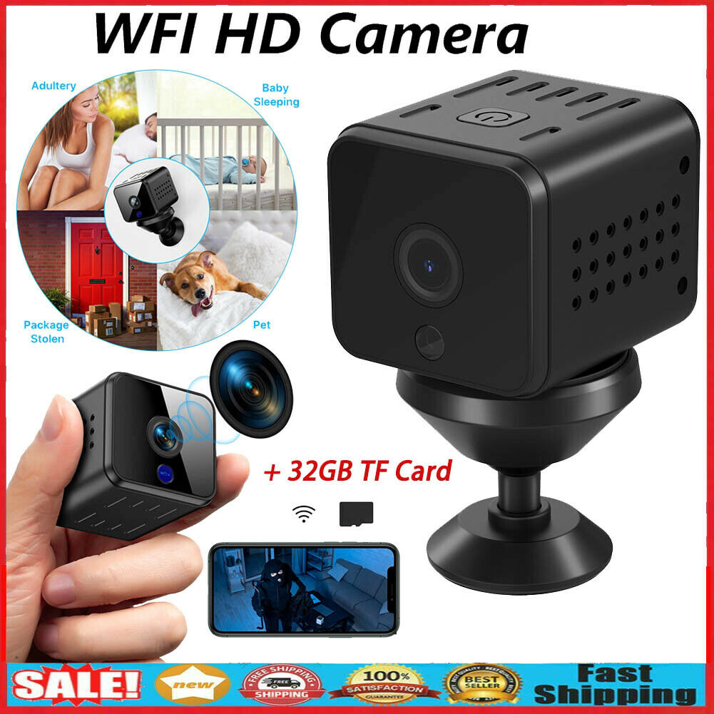 Full HD WiFi IP Camera Mini Nanny Cam Night Vision Security Camera +2GB TF Card