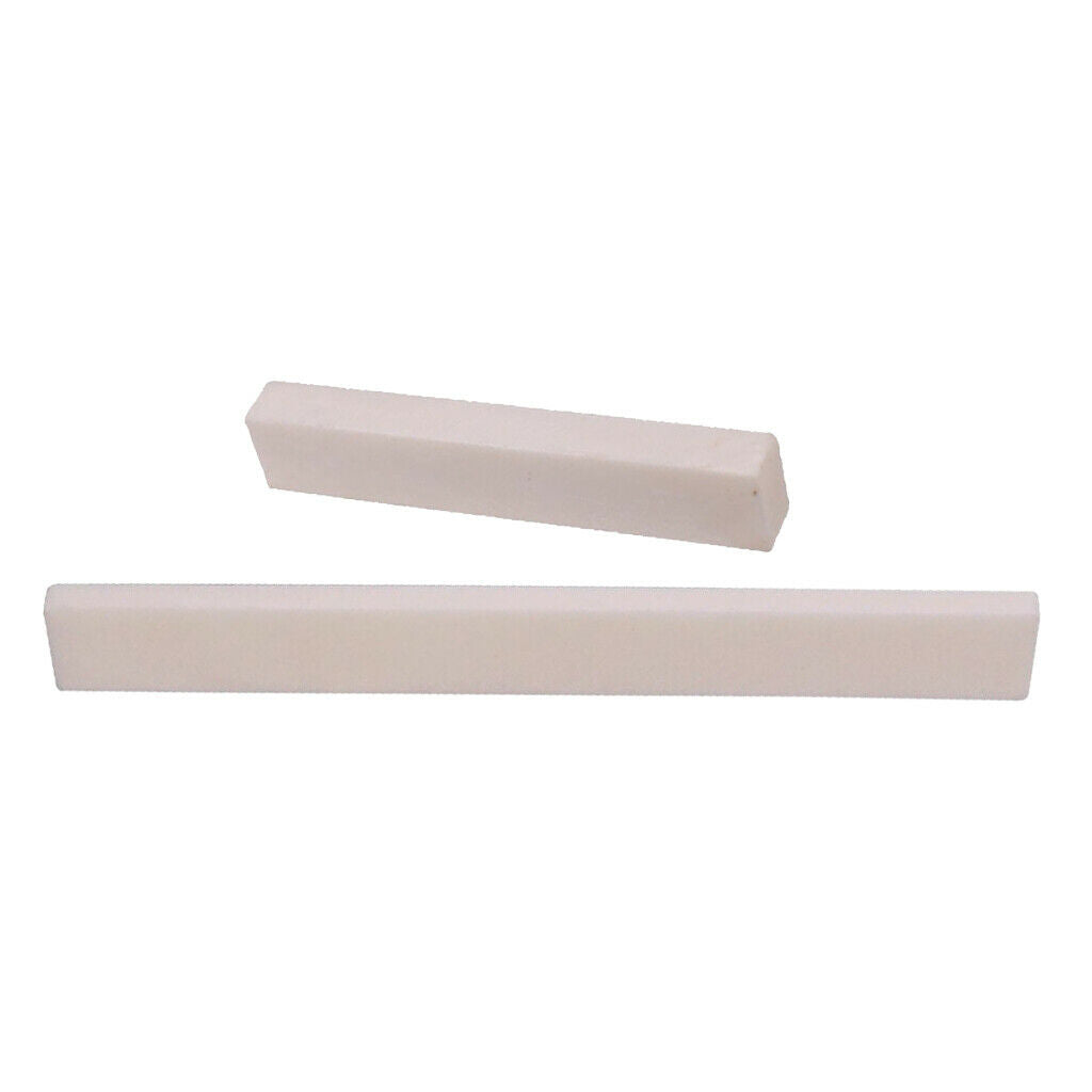 2 lot Bone White Blank Nut Birdge Saddle for Electric Bass Ukulele Accessory