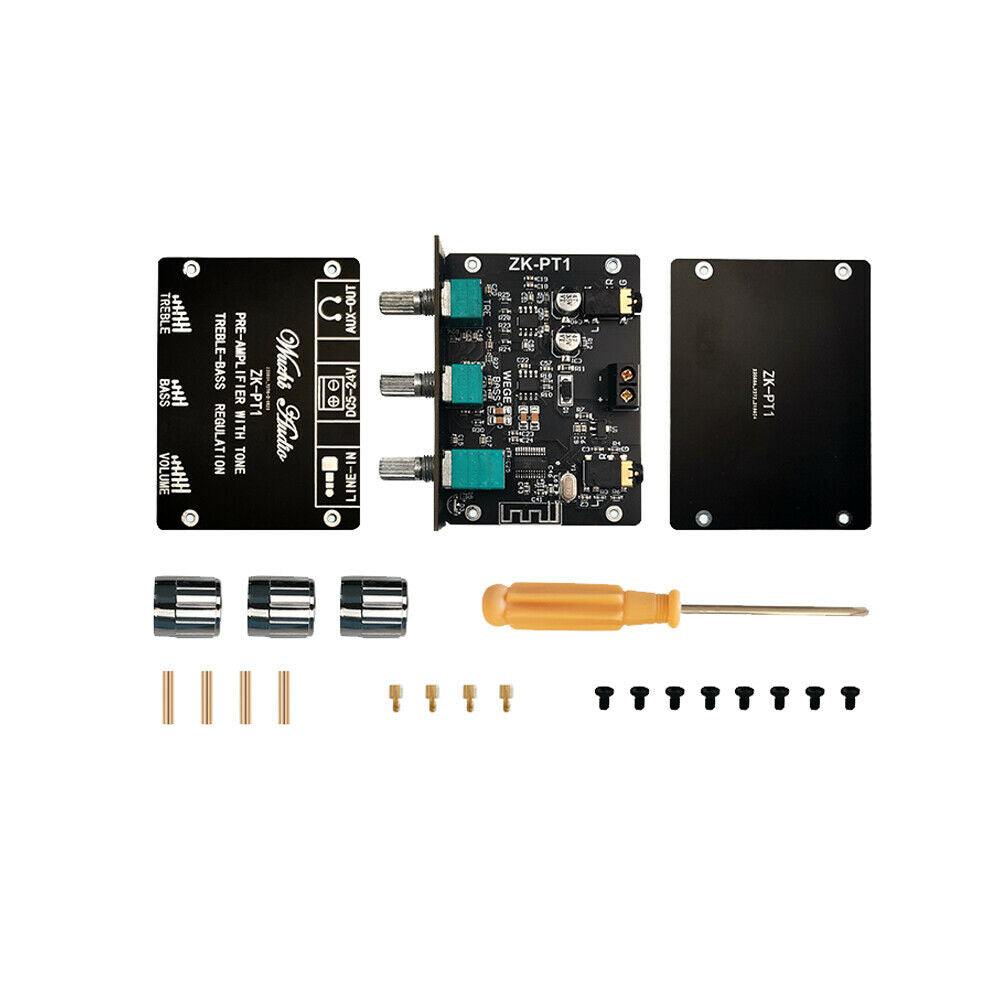 Bluetooth 5.0 Tone Pre-stage Treble Bass Amplifier 2Channel Stereo Audio Decoder