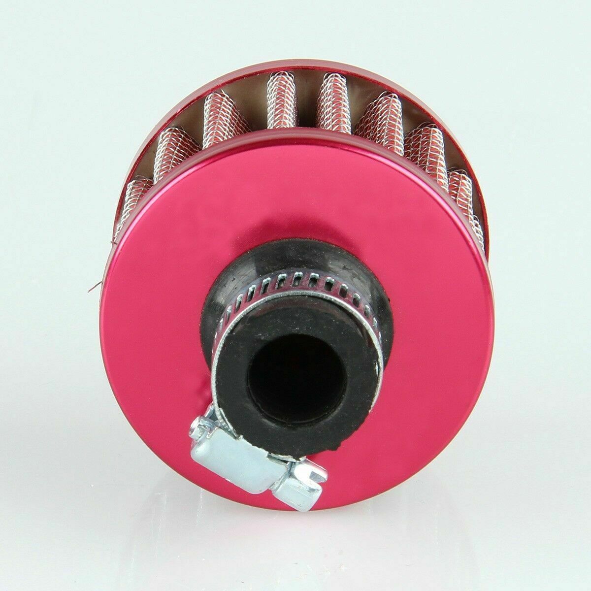 Universal 12mm Car Truck Engine Air Intake Filter Turbo Vent Cleaner Clamps Red