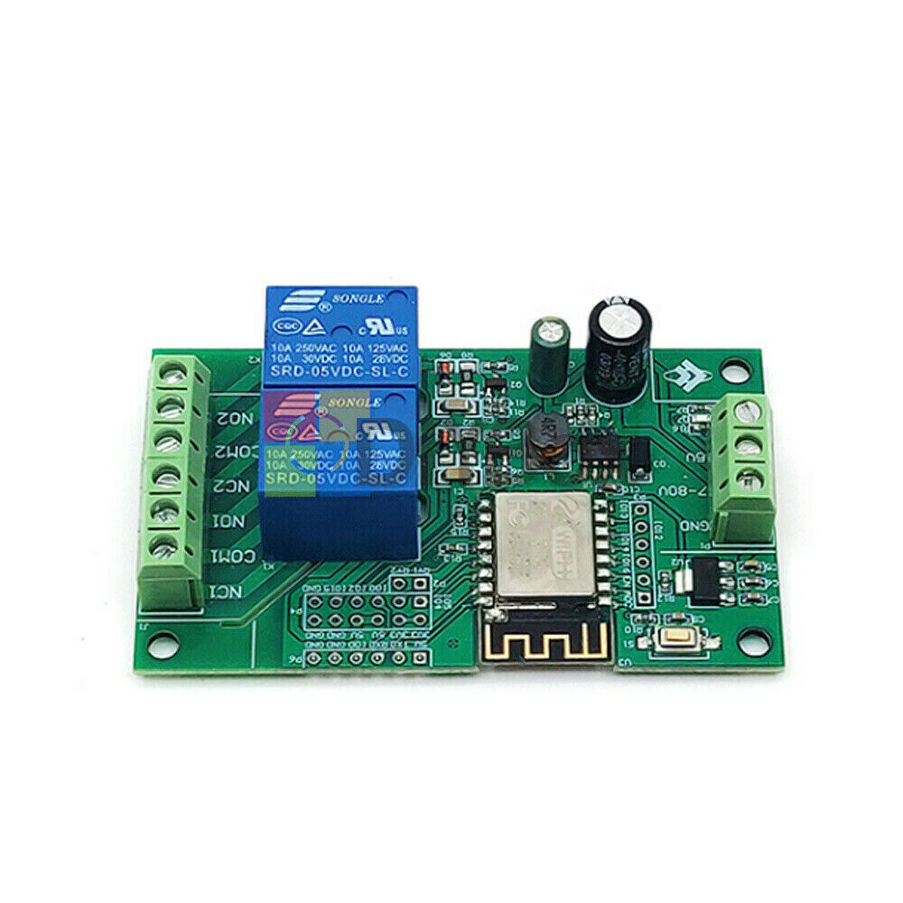 ESP8266 5V Power Supply WIFI Dual Channel Relay Module ESP-12F Development Doard
