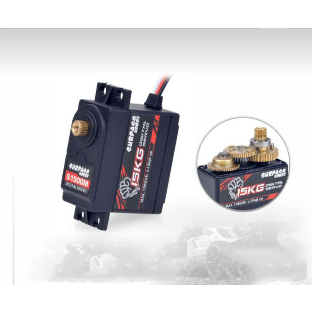 Waterproof 15KG/0.18S 6V Digital Servo for 1/10 RC Car Crawler Aircraft