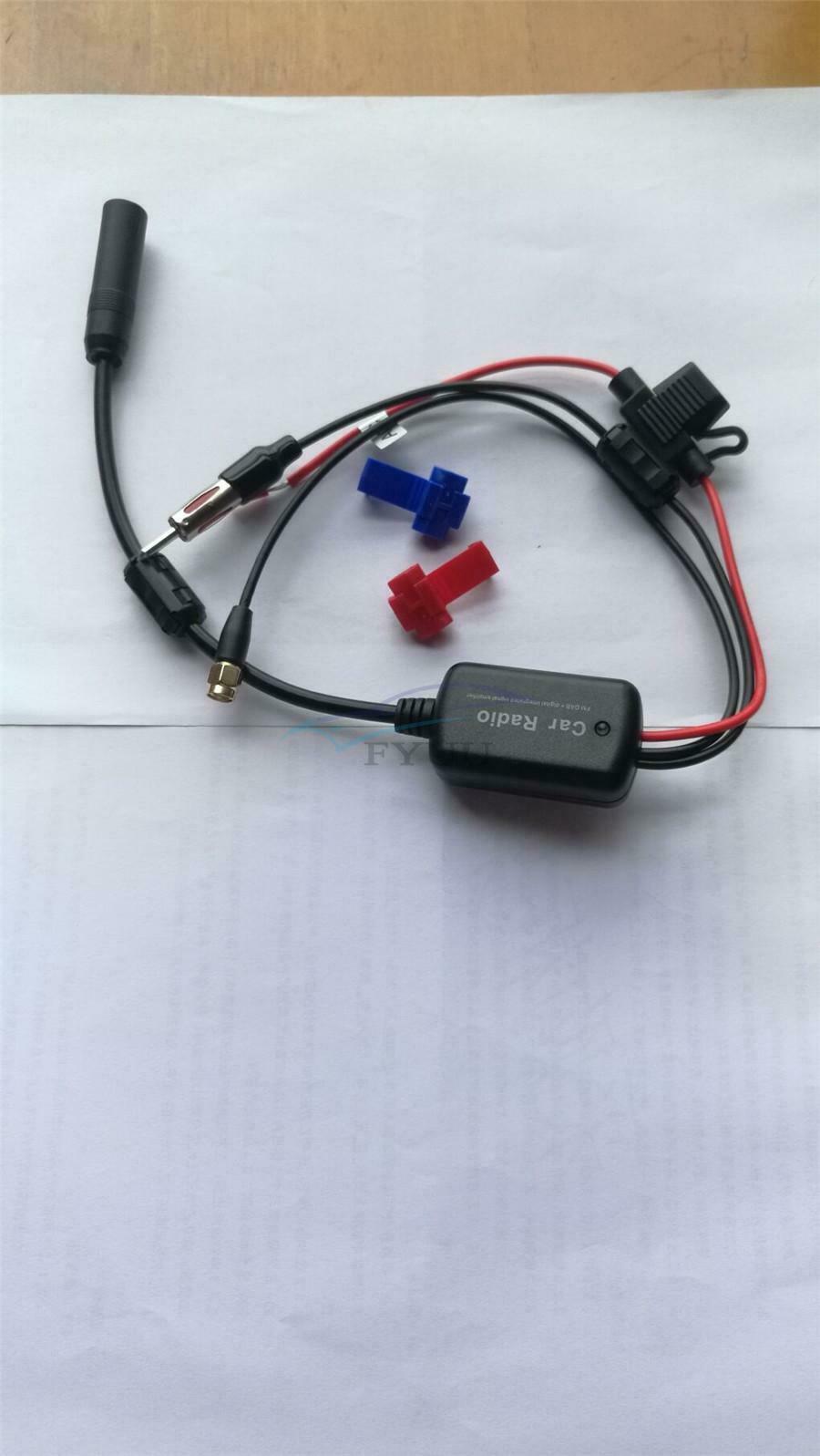 1PCS 12V-24V Car Truck Stereo Antenna FM + DAB Antenna Active Amplifier Enhancer