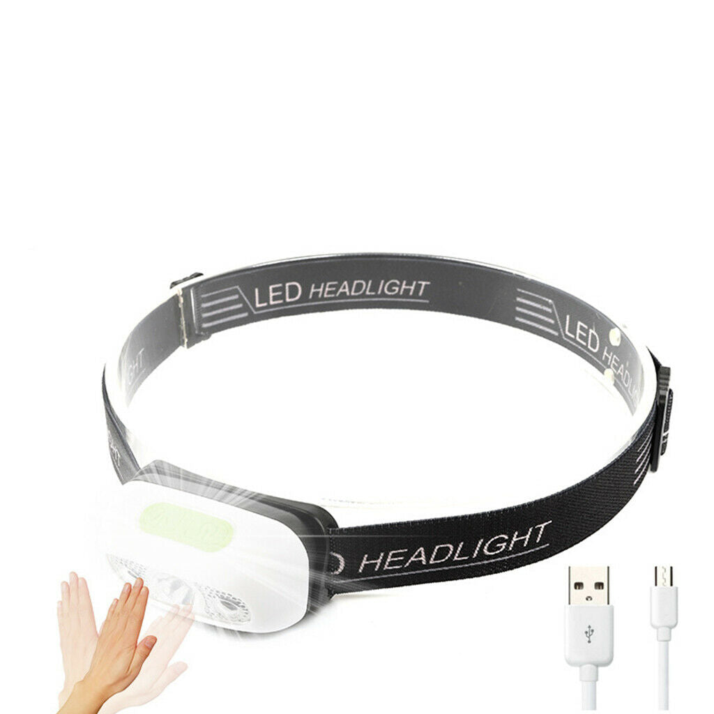 Waterproof LED Head Lamp with USB Cable for Camping Hunting Fishing Running