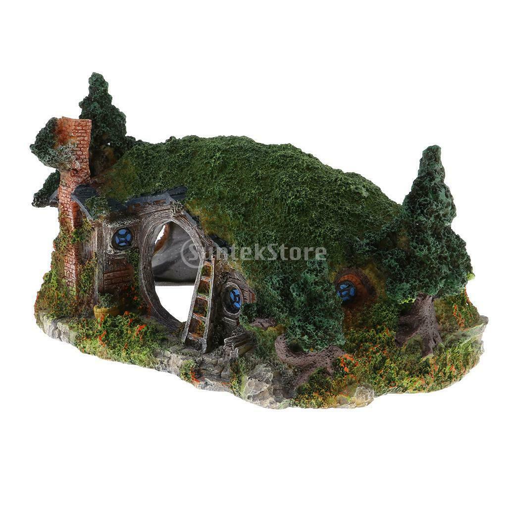 Creative Aquarium Castle Green Fish Cave Landscape Scene Ornaments Ornaments