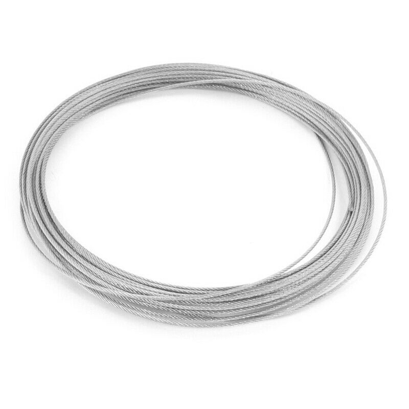 Hoisting 7x7 1.2mm Diameter Stainless Steel Flexible Wire Rope 32.8Ft R3W7W7