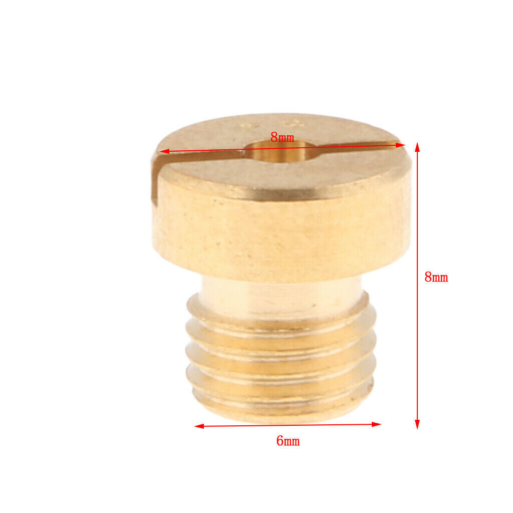 10x M6 Main Jet Injector Nozzle Kit For Carburetor Motorcycle Dirt Bike ATV