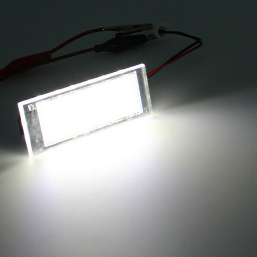 Universal 6000K White LED License Plate Lights Tag Lamp For Dacia Lodgy (2012 ~