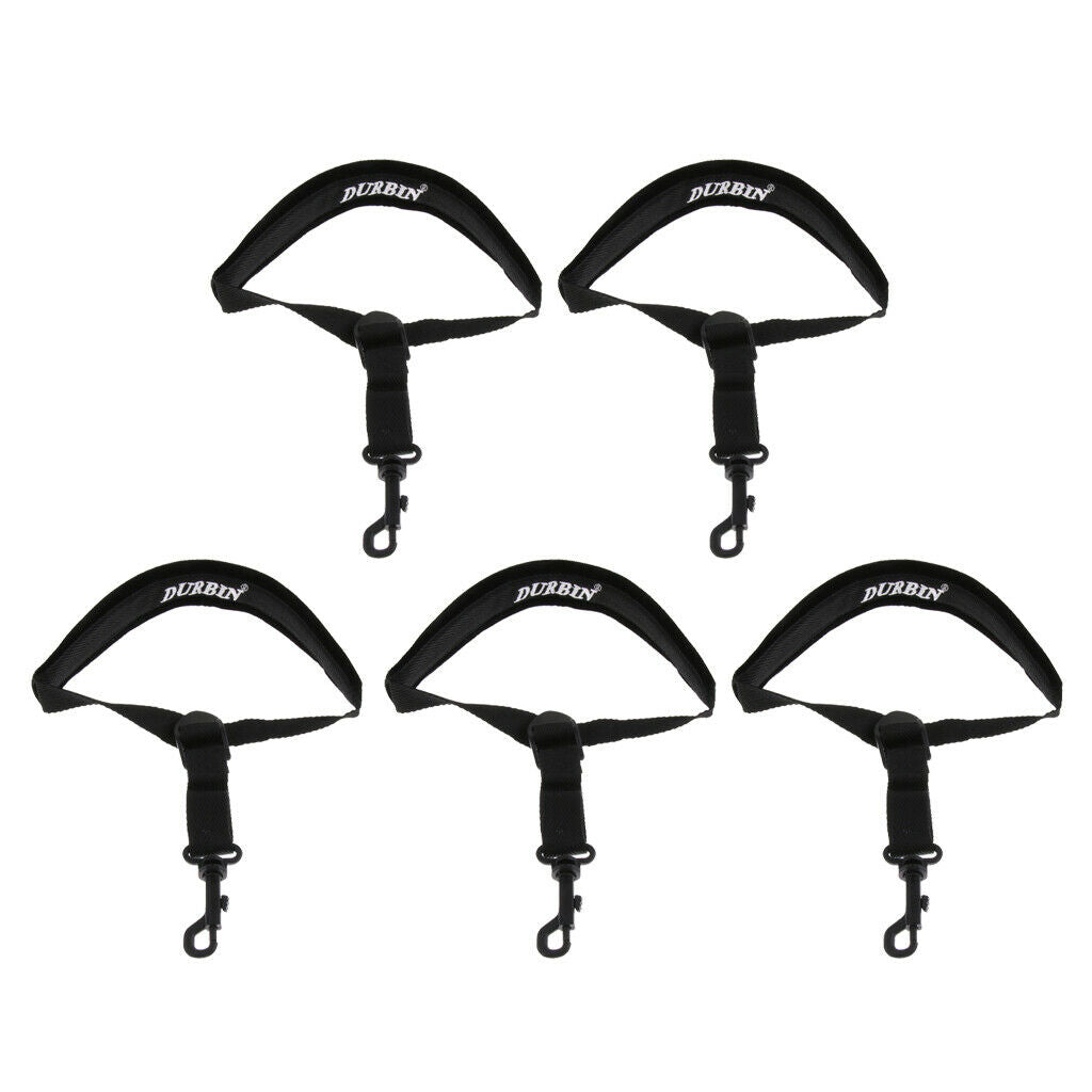 5Pieces Saxophone Belt Single Shoulder Woodwind Instrument Sax Parts Black