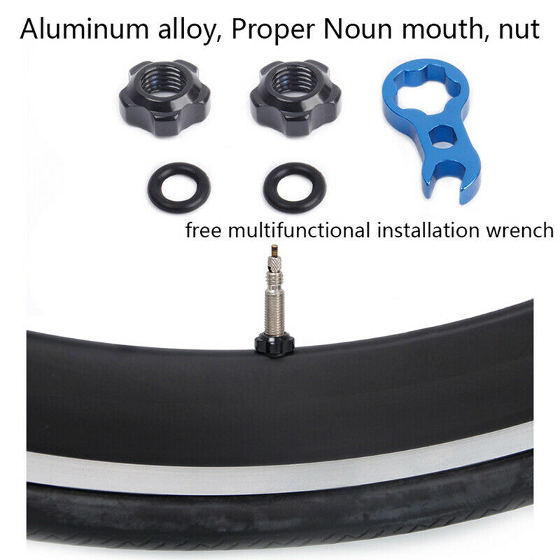 1Set Mountain Bike Gas Air Nozzle Tire Presta Valve Core Nut With Install.l8