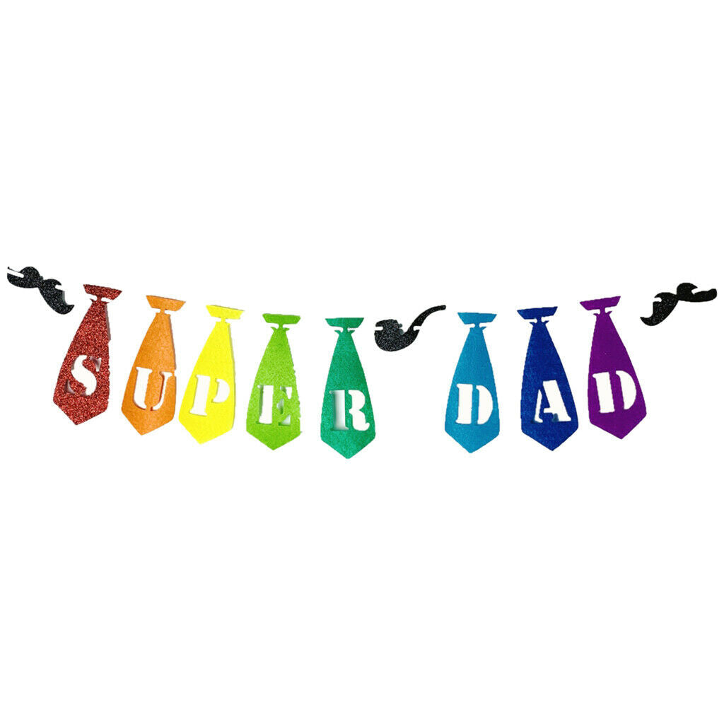 Letter Super Dad Banner Butting Burlap Banner Birthday Party Decorations