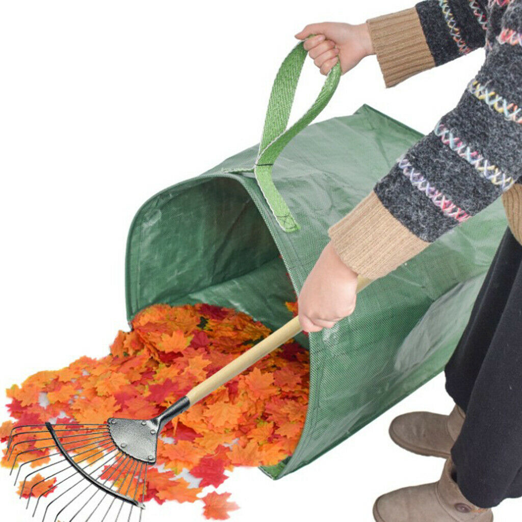 Gardens Waste Collector Organizer Leaf Rubbish Bag Refuse Sacks Leaves Grass Bin
